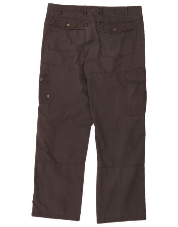 Fjall Raven Mens Straight Cargo Trousers W38 L32 Brown Polyester