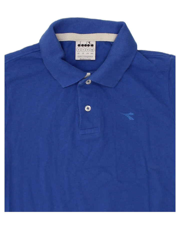 DIADORA Mens Polo Shirt Small Blue Cotton Vintage Diadora and Second-Hand Diadora from Messina Hembry 