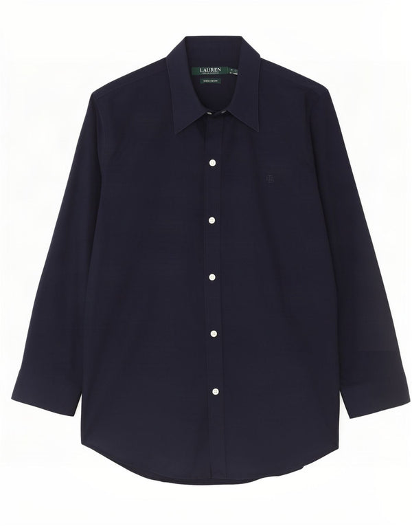 Ralph Lauren Womens Shirt UK 14 Medium Navy Blue Cotton