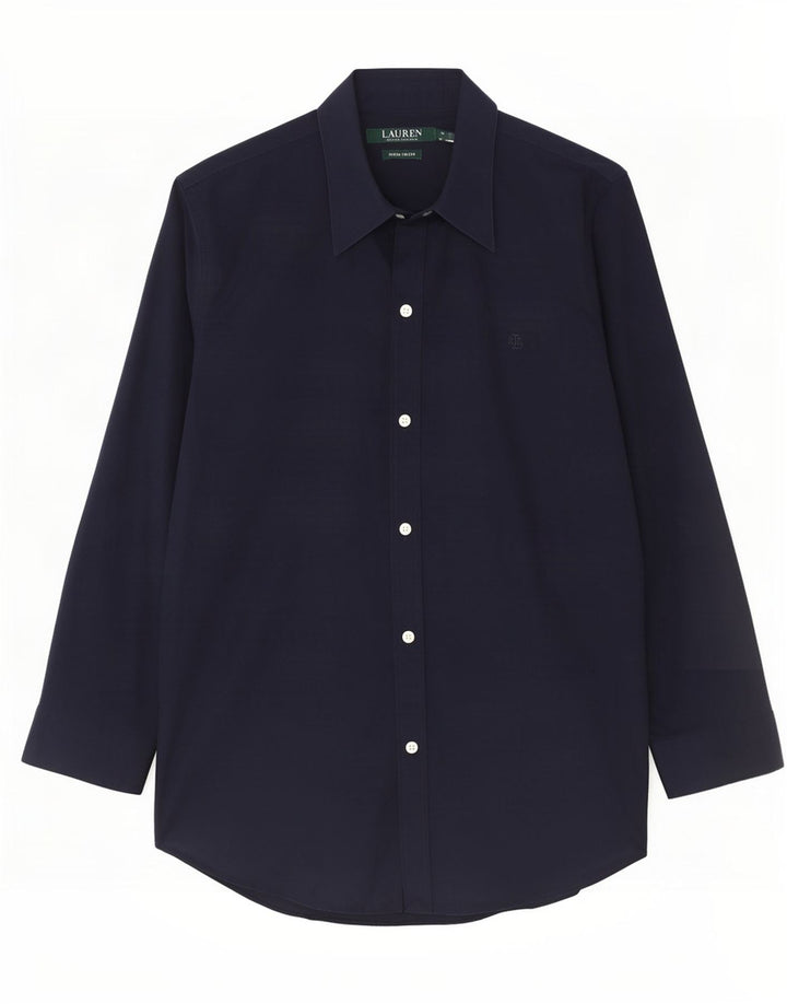 Ralph Lauren Womens Shirt UK 14 Medium Navy Blue Cotton