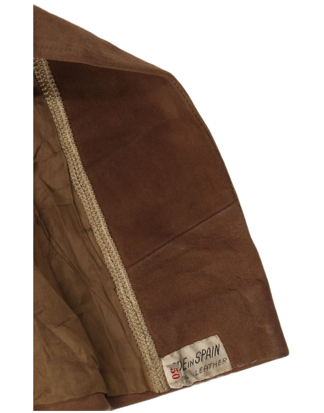 VINTAGE Womens Suede Double Breasted Coat EU 50 3XL Brown Leather