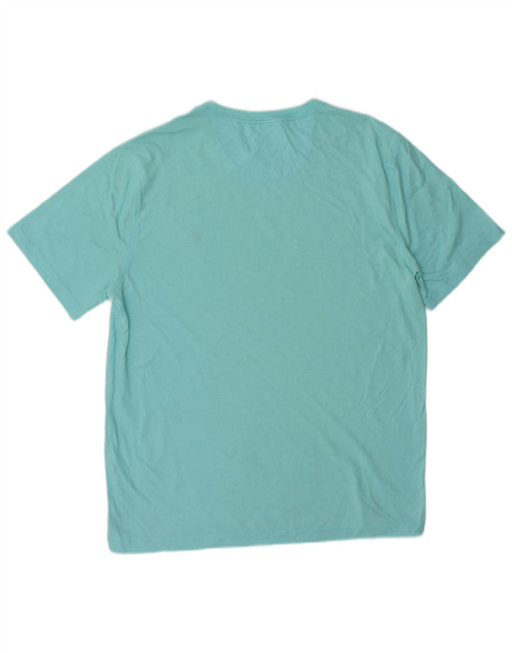 IZOD Mens Salt Water T-Shirt Top Small Blue Cotton