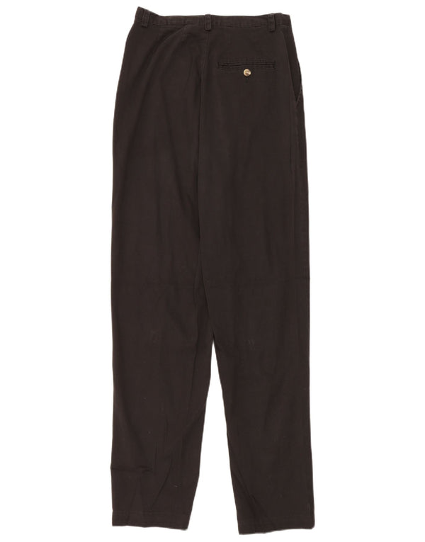 EDDIE BAUER Womens High Waist Casual Trousers US 6 Medium W28 L32 Black