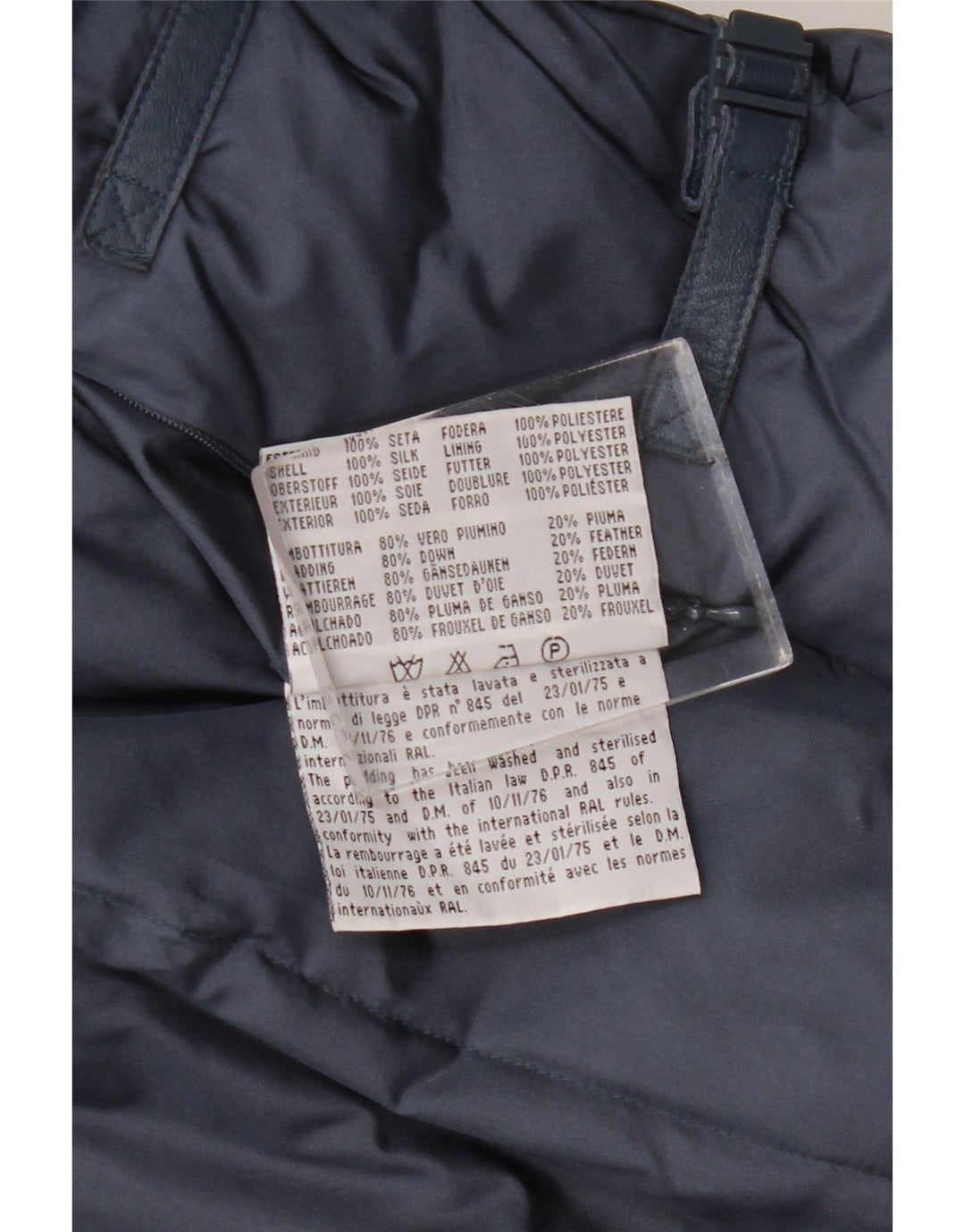 Blunauta Womens Padded Jacket UK 16 Large Navy Blue Silk