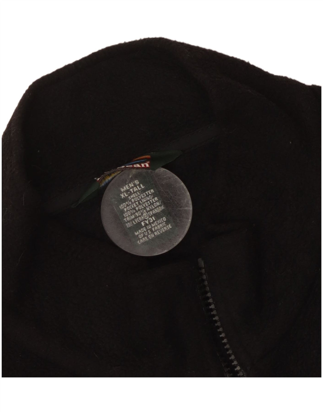 L.L.Bean Mens Fleece Jacket UK 42 XL Black Polyester