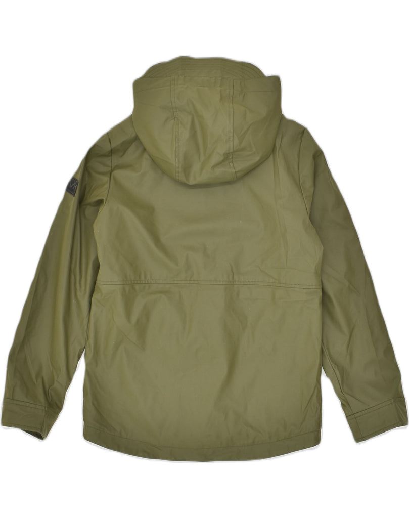 MICHAEL KORS Boys Hooded Rain Jacket 10-11 Years Khaki Polyurethane | Vintage Michael Kors | Thrift | Second-Hand Michael Kors | Used Clothing | Messina Hembry 