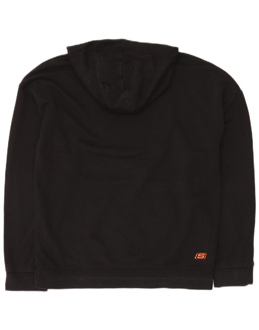 SKECHERS Mens Hoodie Jumper Large Black Cotton