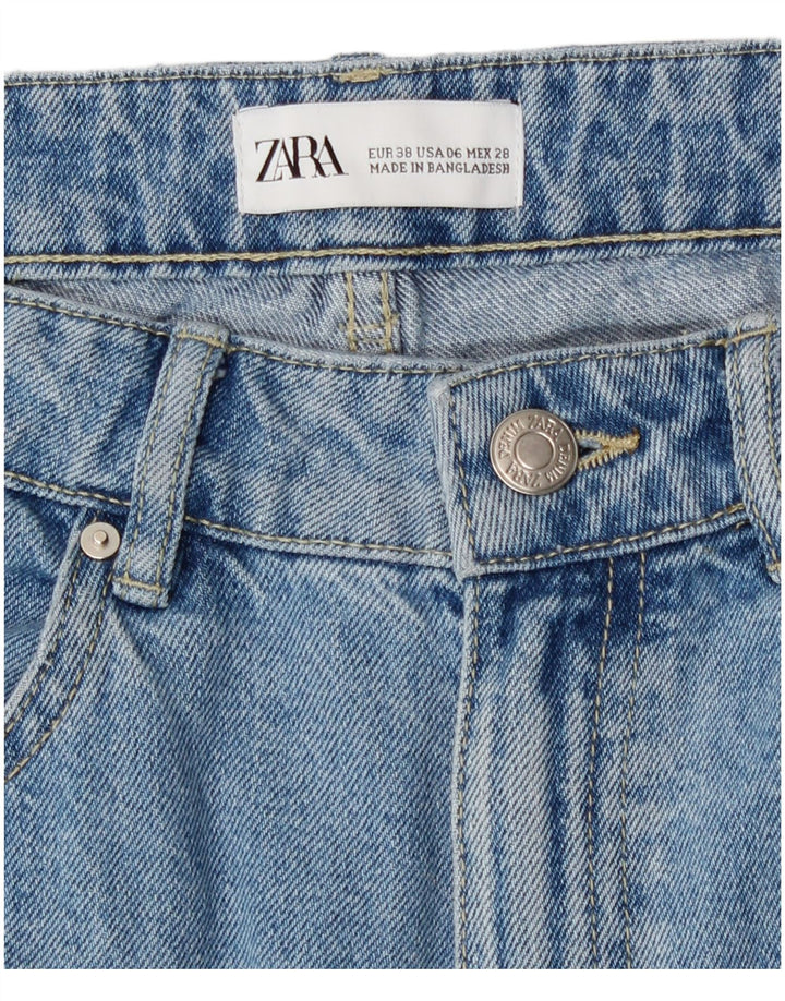 Zara Womens Wide Leg Jeans EU 38 Small W28 L26 Blue Cotton