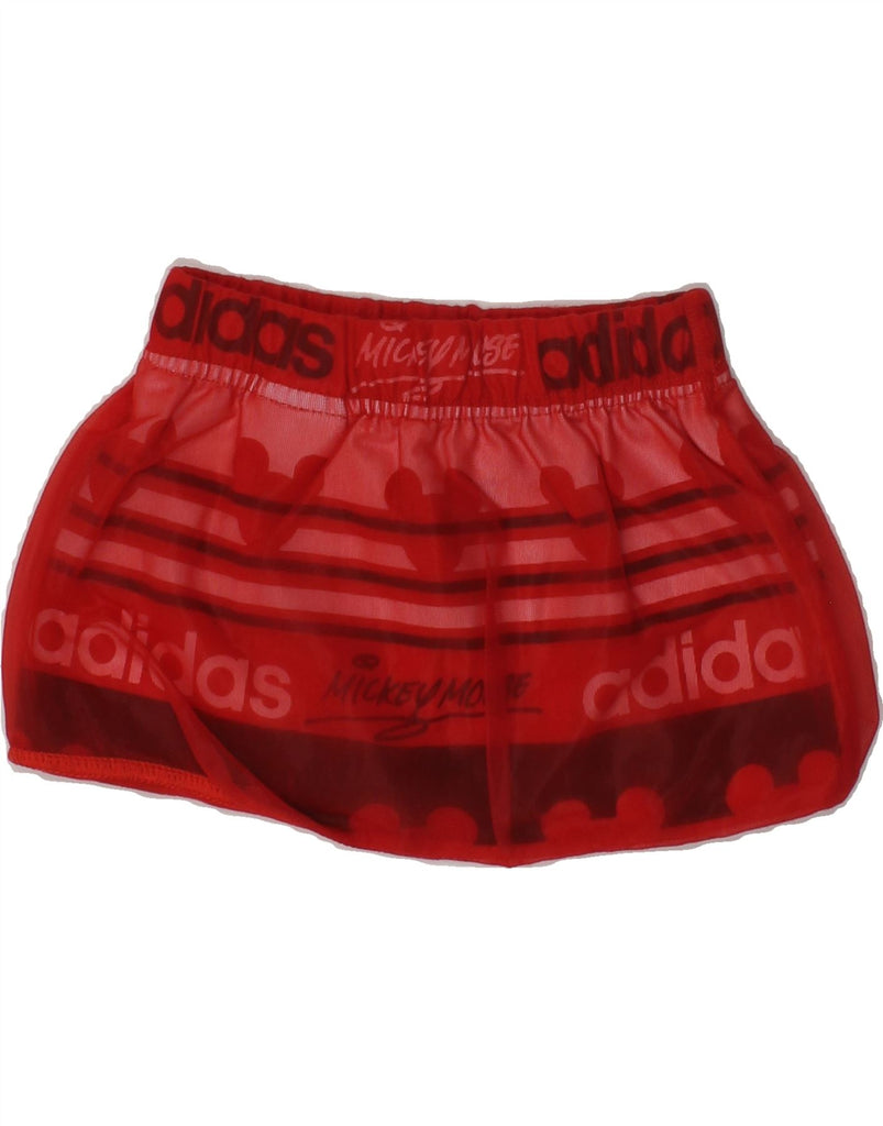 ADIDAS Baby Girls Graphic Mini Skirt 3-6 Months W15 Red Nylon | Vintage Adidas | Thrift | Second-Hand Adidas | Used Clothing | Messina Hembry 