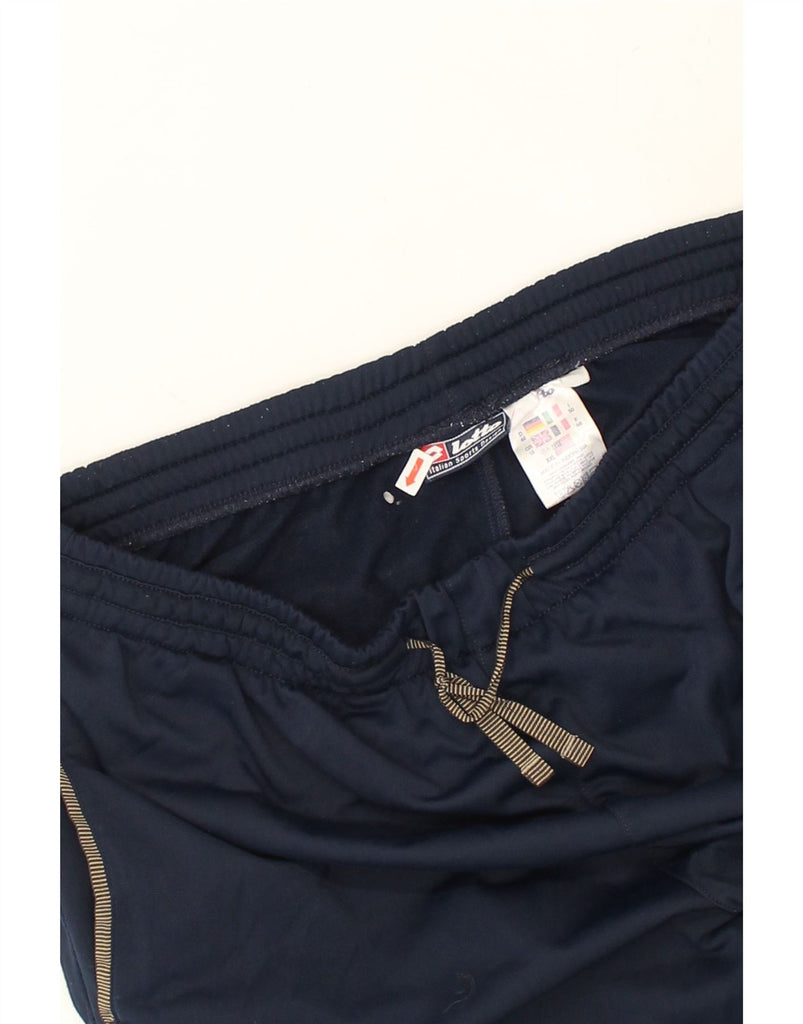 LOTTO Womens Tracksuit Trousers UK 18 XL Navy Blue Polyester | Vintage Lotto | Thrift | Second-Hand Lotto | Used Clothing | Messina Hembry 