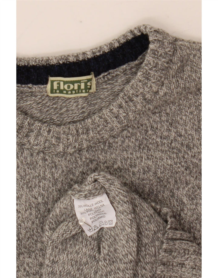 Vintage Mens Vest Tank Top Medium Grey Wool