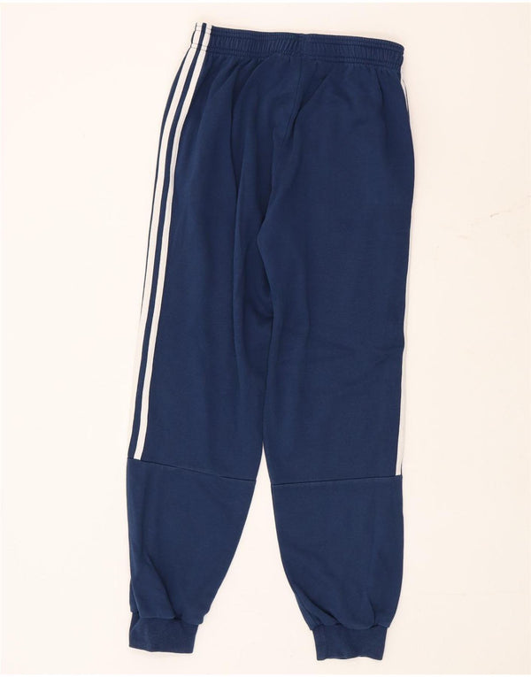 Adidas Boys Tracksuit Trousers Joggers 13-14 Years Navy Blue Cotton