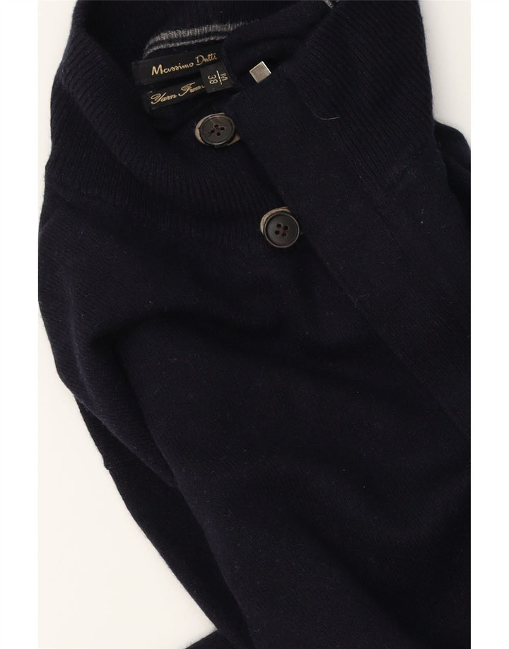 Massimo Dutti Mens Cardigan Sweater Medium Navy Blue