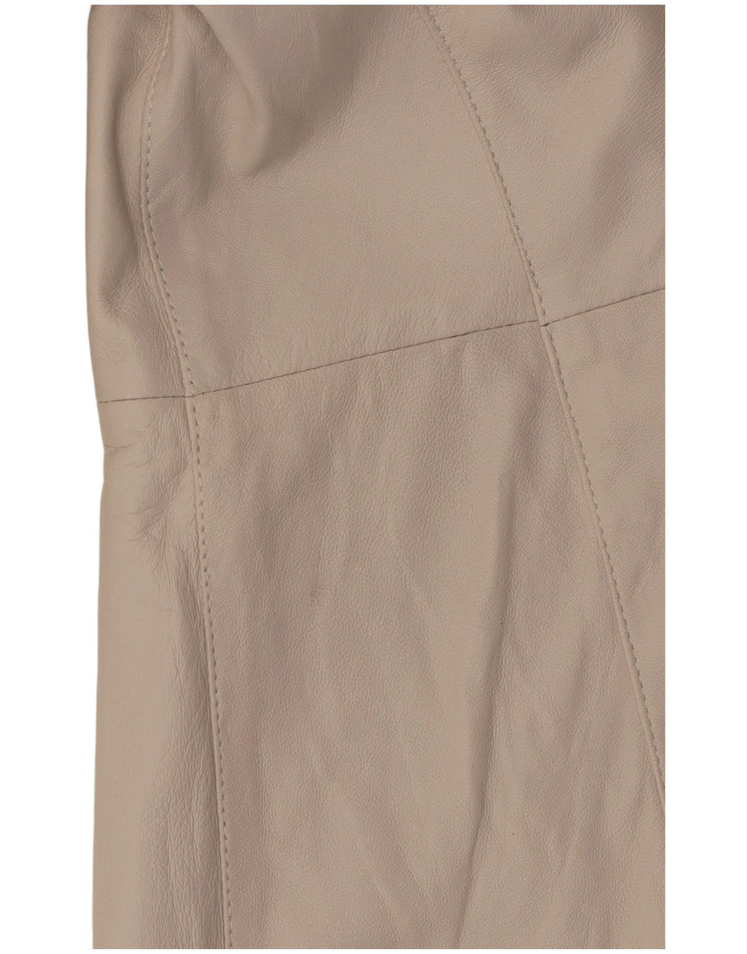 Vintage Womens Leather Coat IT 42 Medium Off White Leather