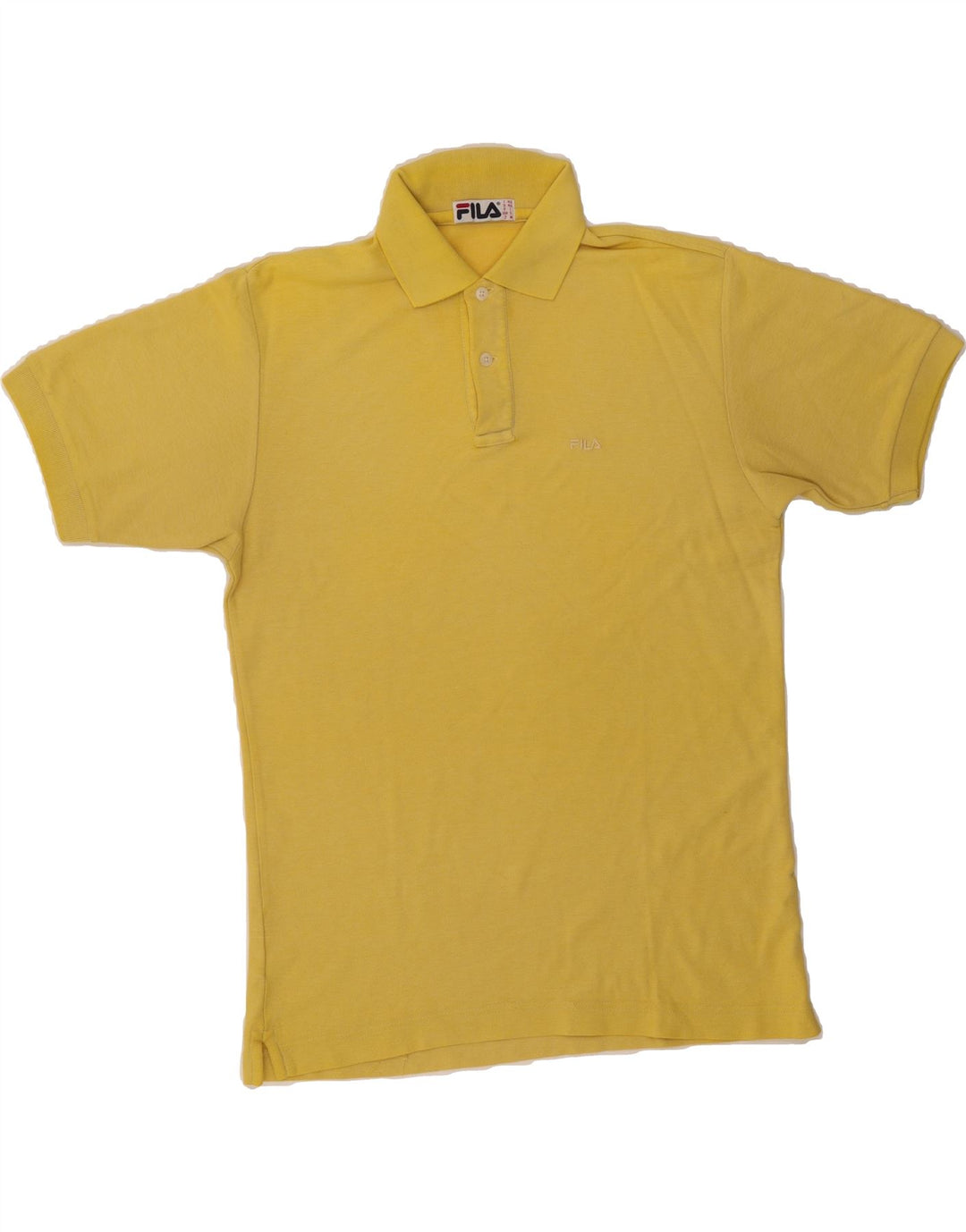 FILA Mens Polo Shirt IT 46 Small Yellow Cotton Vintage Fila and Second-Hand Fila from Messina Hembry 