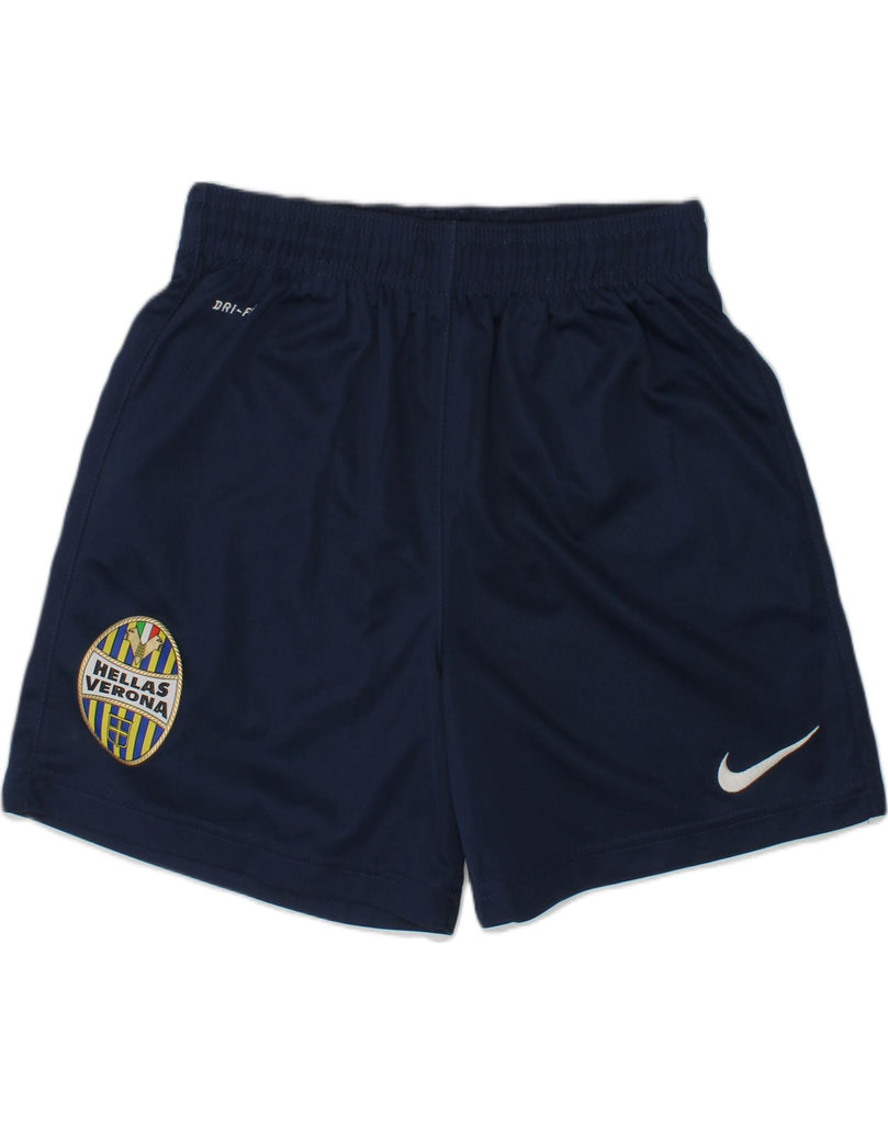 NIKE Boys Dri Fit Sport Shorts 8-9 Years Small  Navy Blue Polyester | Vintage Nike | Thrift | Second-Hand Nike | Used Clothing | Messina Hembry 