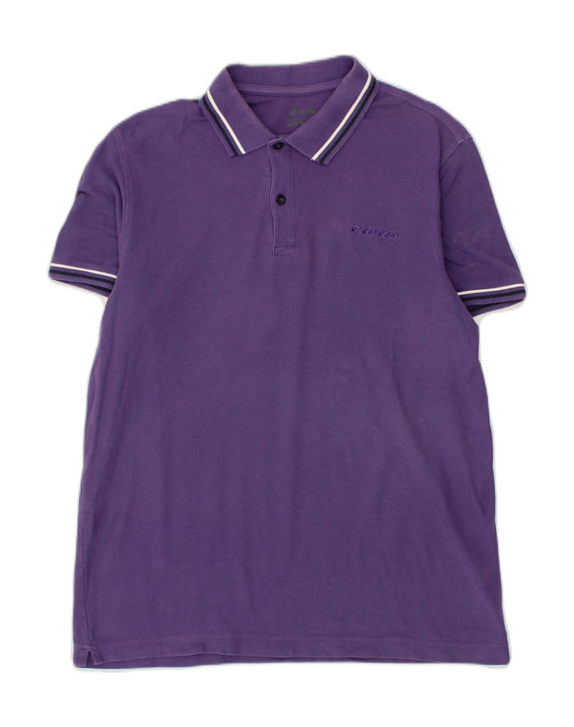 LOTTO Mens Polo Shirt Large Purple Cotton | Vintage Lotto | Thrift | Second-Hand Lotto | Used Clothing | Messina Hembry 