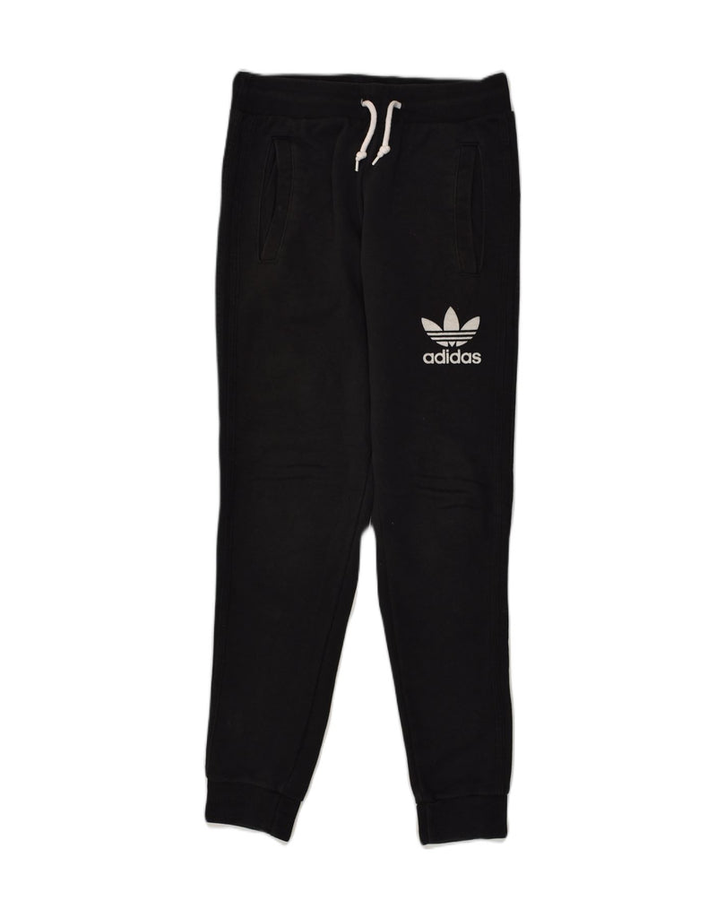 ADIDAS Mens Tracksuit Trousers Joggers Small Black Cotton | Vintage Adidas | Thrift | Second-Hand Adidas | Used Clothing | Messina Hembry 