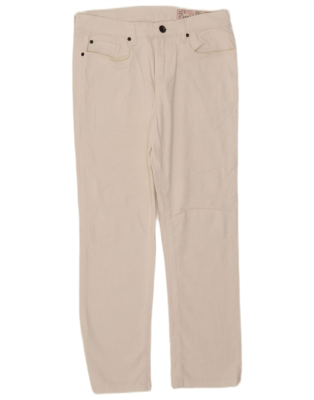 Rifle Womens Straight Jeans W34 L28 White Cotton