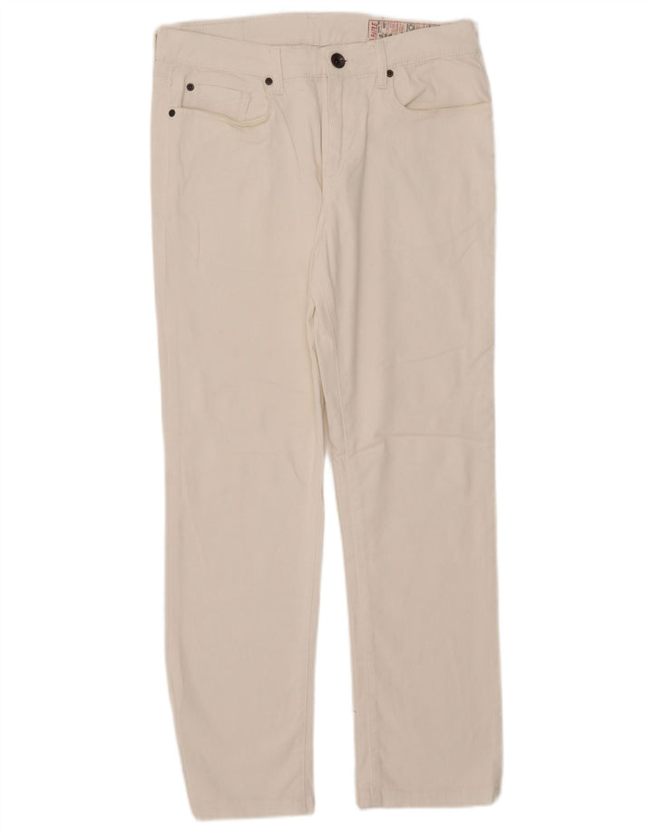Rifle Womens Straight Jeans W34 L28 White Cotton