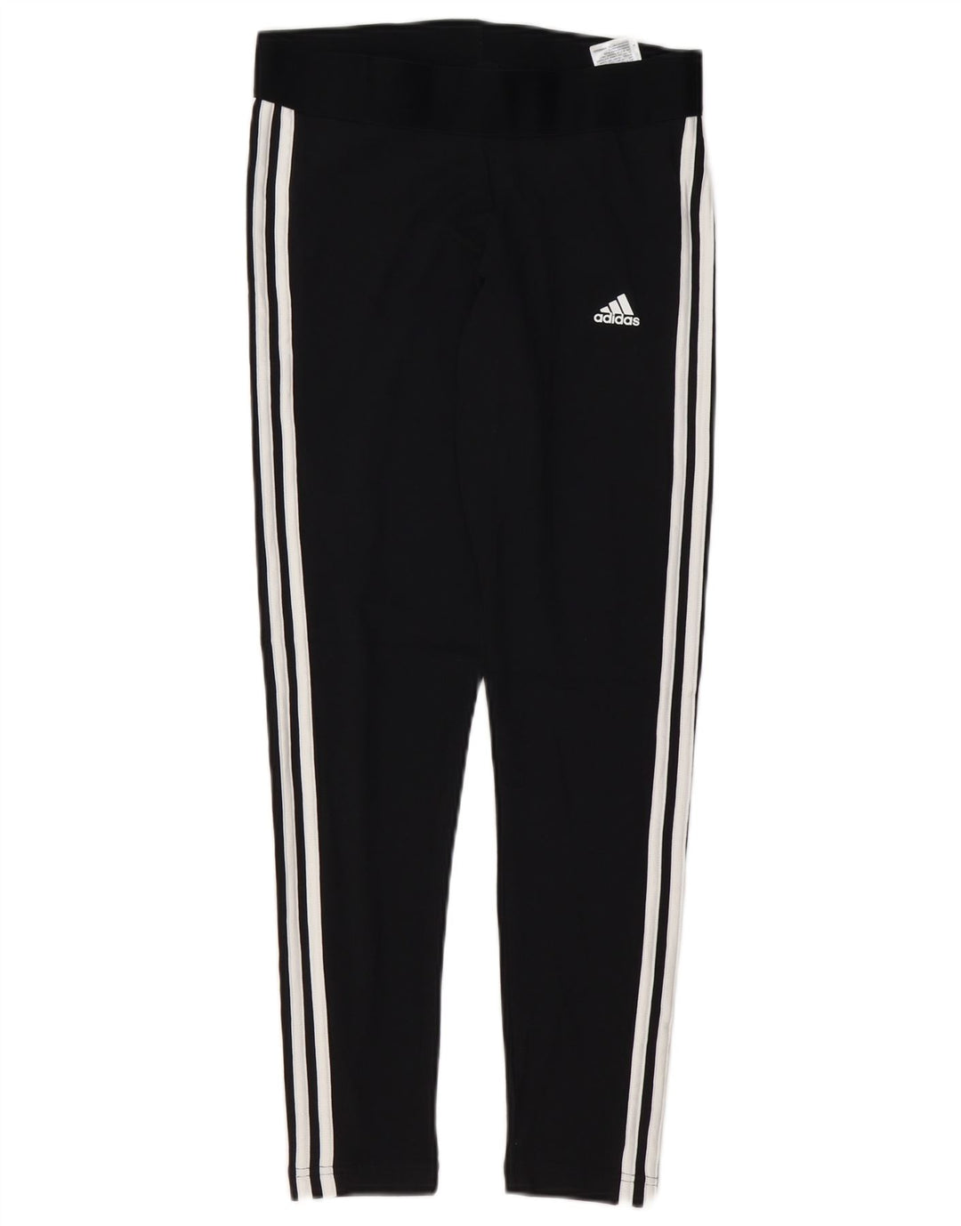 ADIDAS Womens Leggings UK 12/14 Medium  Black Cotton