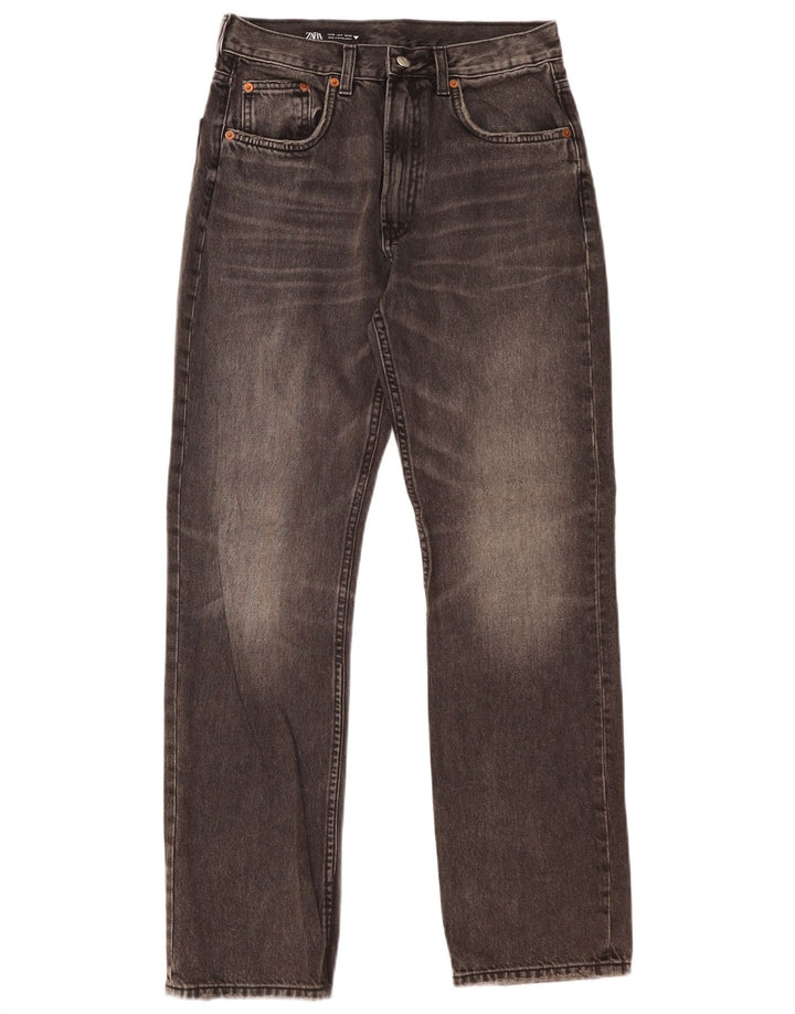 Zara Womens Straight Jeans EU 38 Small W29 L30 Grey Cotton