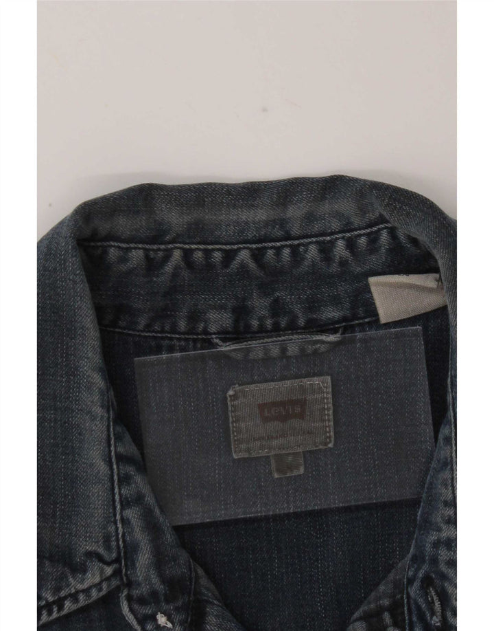 Levi's Mens Denim Shirt Large Blue Cotton