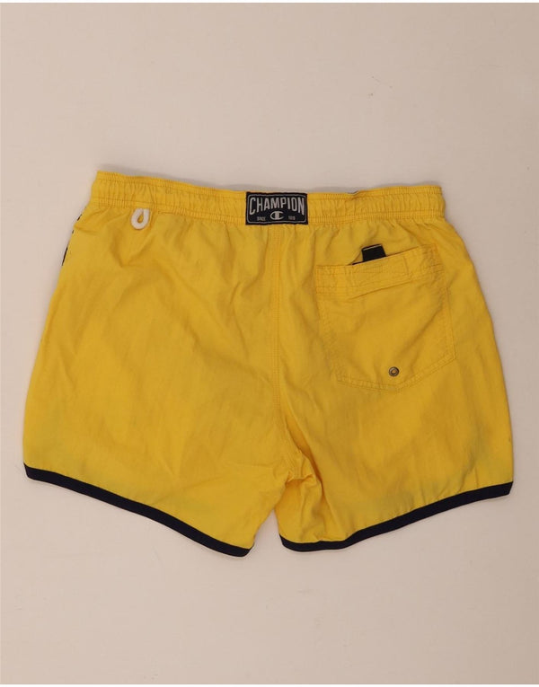 Champion Mens Graphic Swimming Shorts Medium Yellow