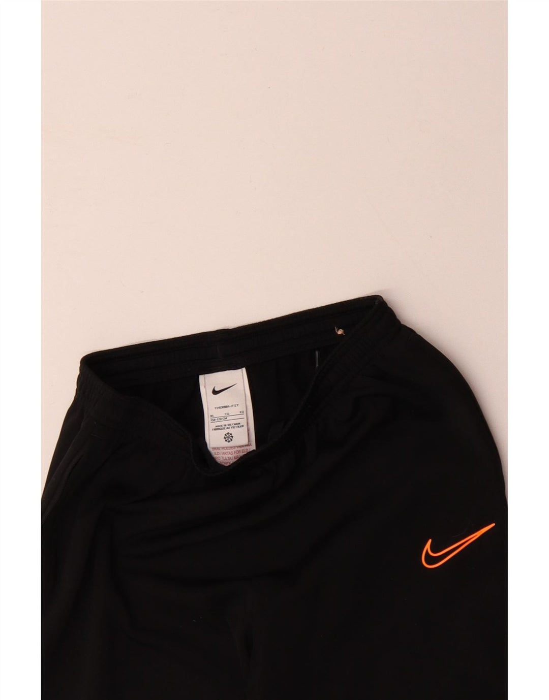 NIKE Boys Therma-Fit Tracksuit Trousers 13-14 Years XL Black Polyester