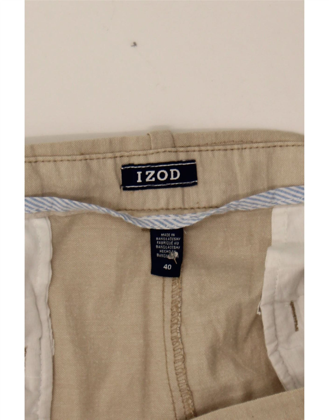 IZOD Mens Chino Shorts W40 XL Beige Cotton Vintage Izod and Second-Hand Izod from Messina Hembry 