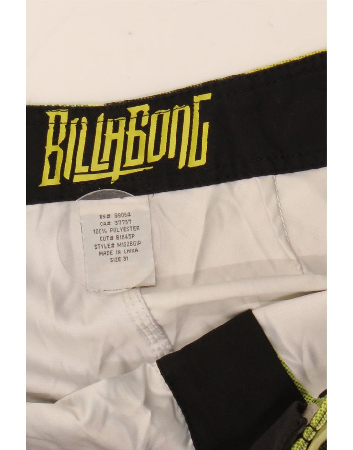 BILLABONG Mens Graphic Swimming Shorts Medium Khaki Colourblock Polyester