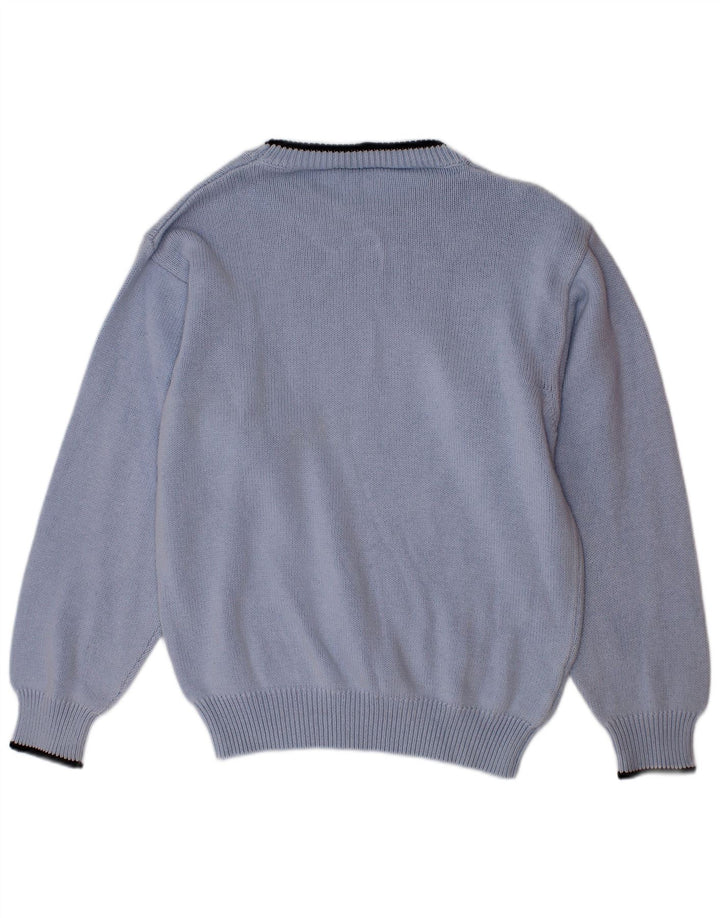 Fred Perry Boys Crew Neck Jumper Sweater 5-6 Years Blue Cotton