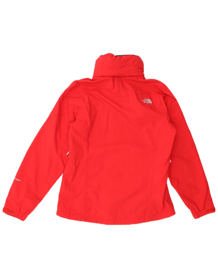THE NORTH FACE Womens Hyvent Oversized Hooded Rain Jacket UK 36 Small Red