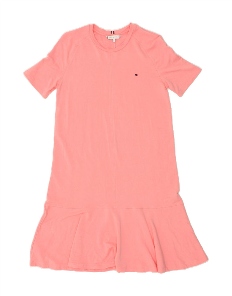 TOMMY HILFIGER Womens T-Shirt Dress UK 10 Small Pink | Vintage Tommy Hilfiger | Thrift | Second-Hand Tommy Hilfiger | Used Clothing | Messina Hembry 