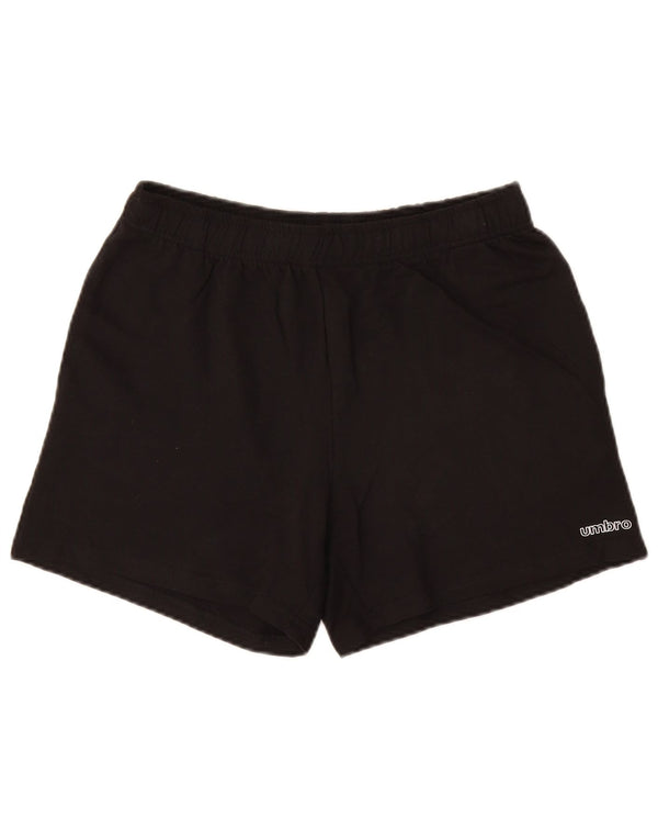Umbro Womens Sport Shorts UK 12 Medium  Black Cotton
