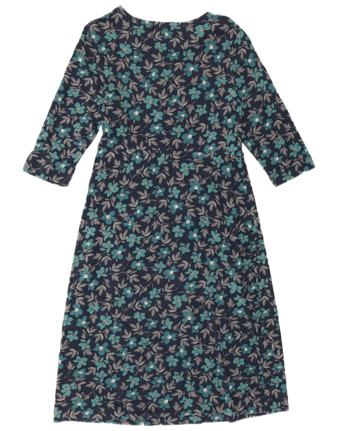 SEASALT CORNWALL Womens A-Line Dress UK 14 Medium Navy Blue Floral