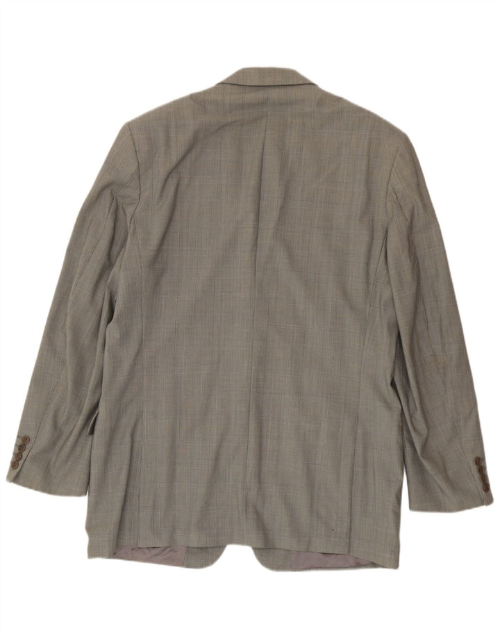Marks & Spencer Mens 2 Button Blazer Jacket UK 42 Large Green Houndstooth