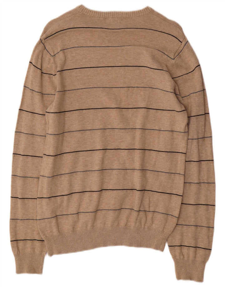 Marks & Spencer Mens Blue Harbour Crew Neck Jumper Sweater Small Beige