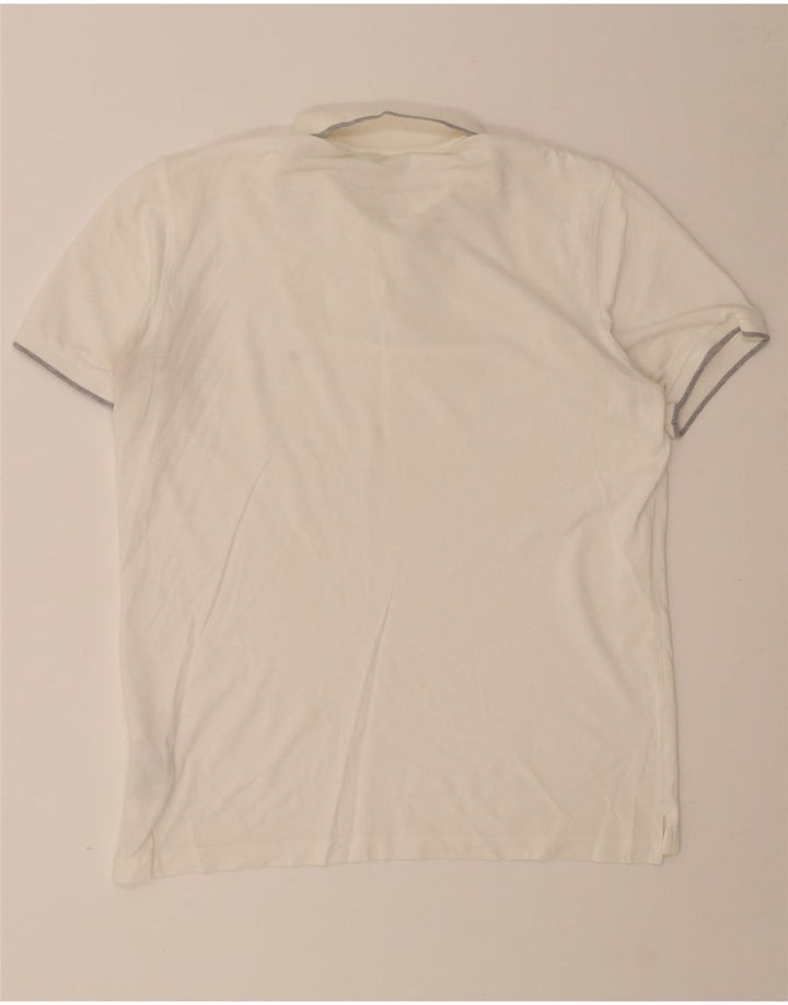 Calvin Klein Mens Polo Shirt Large White Cotton