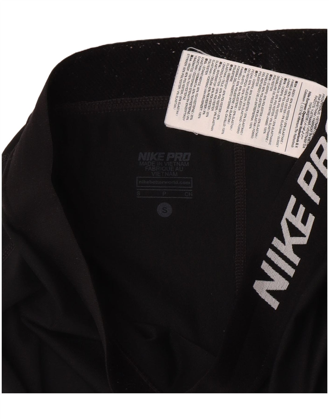 Nike Womens Dri Fit Capri Leggings UK 10 Small Black Polyester