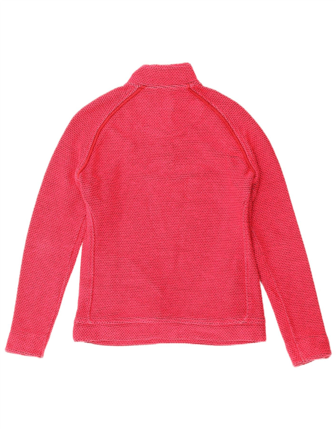 WEIRD FISH Womens Zip Neck Sweatshirt Jumper UK 12 Medium Red