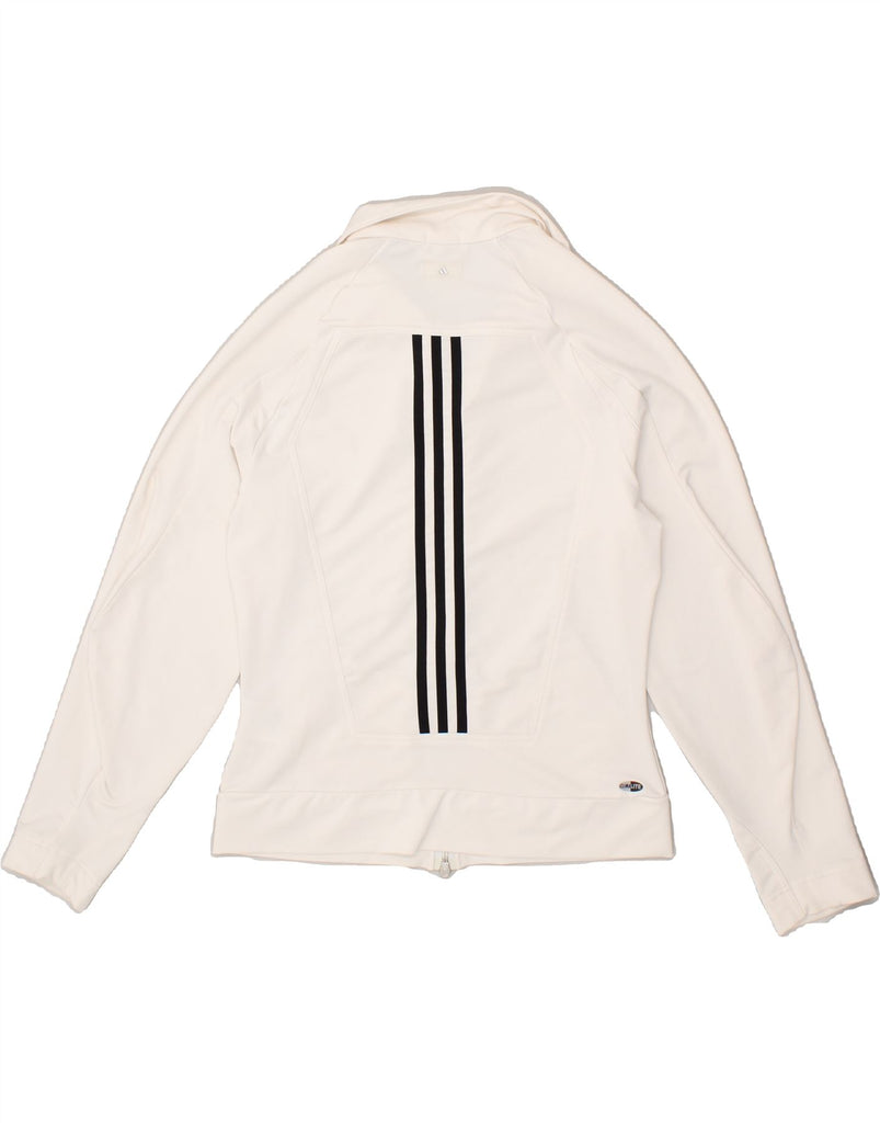 ADIDAS Womens Clima 365 Graphic Tracksuit Top Jacket UK 14 Large White Vintage Adidas and Second-Hand Adidas from Messina Hembry 