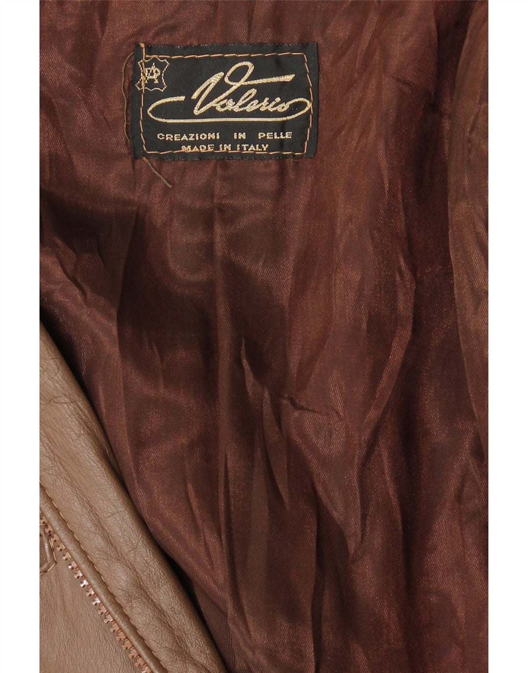 Vintage Womens Leather Coat UK 14 Medium Brown Leather