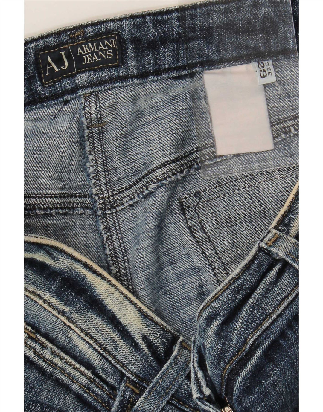 Armani Womens Distressed Slim Jeans W29 L29 Navy Blue