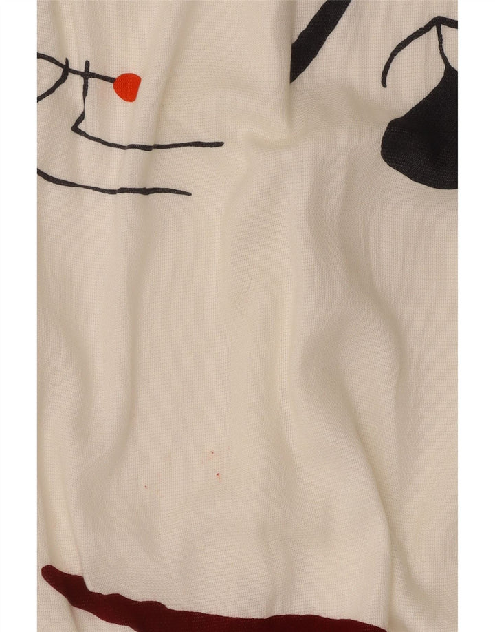 Tera Bora Womens Graphic Maxi Dress UK 12 Medium White