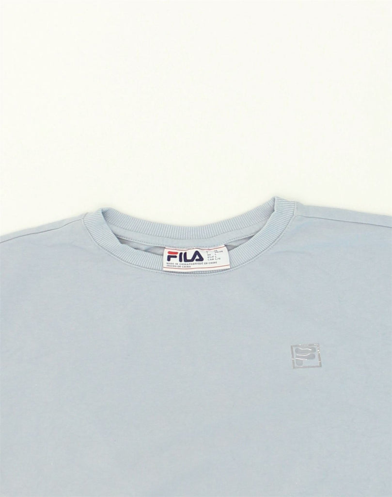 FILA Mens Sweatshirt Jumper Large Blue Cotton | Vintage Fila | Thrift | Second-Hand Fila | Used Clothing | Messina Hembry 