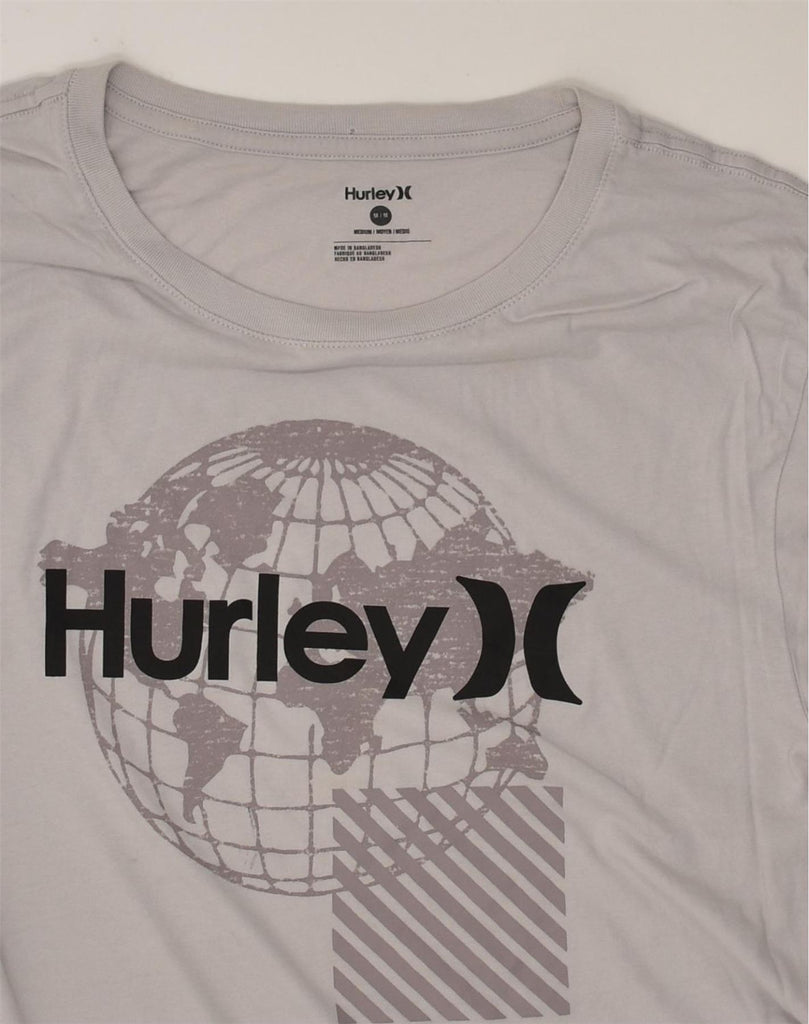 HURLEY Mens Graphic T-Shirt Top Medium Grey Cotton | Vintage Hurley | Thrift | Second-Hand Hurley | Used Clothing | Messina Hembry 