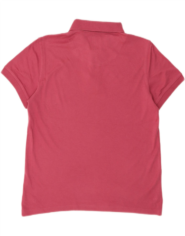 CREW CLOTHING Mens Polo Shirt Large Pink Cotton Vintage Crew Clothing and Second-Hand Crew Clothing from Messina Hembry 