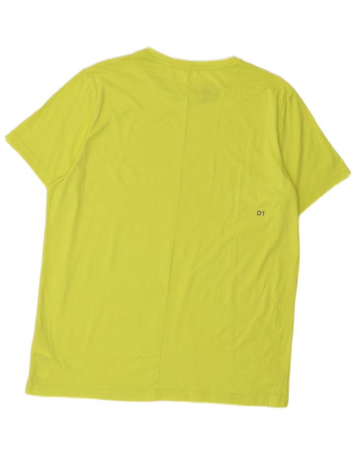 Asics Mens Graphic T-Shirt Top XL Green Polyester