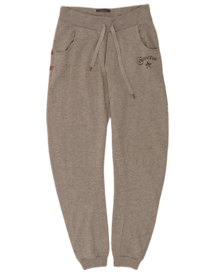 Converse Womens Graphic Tracksuit Trousers Joggers UK 10 Small  Grey